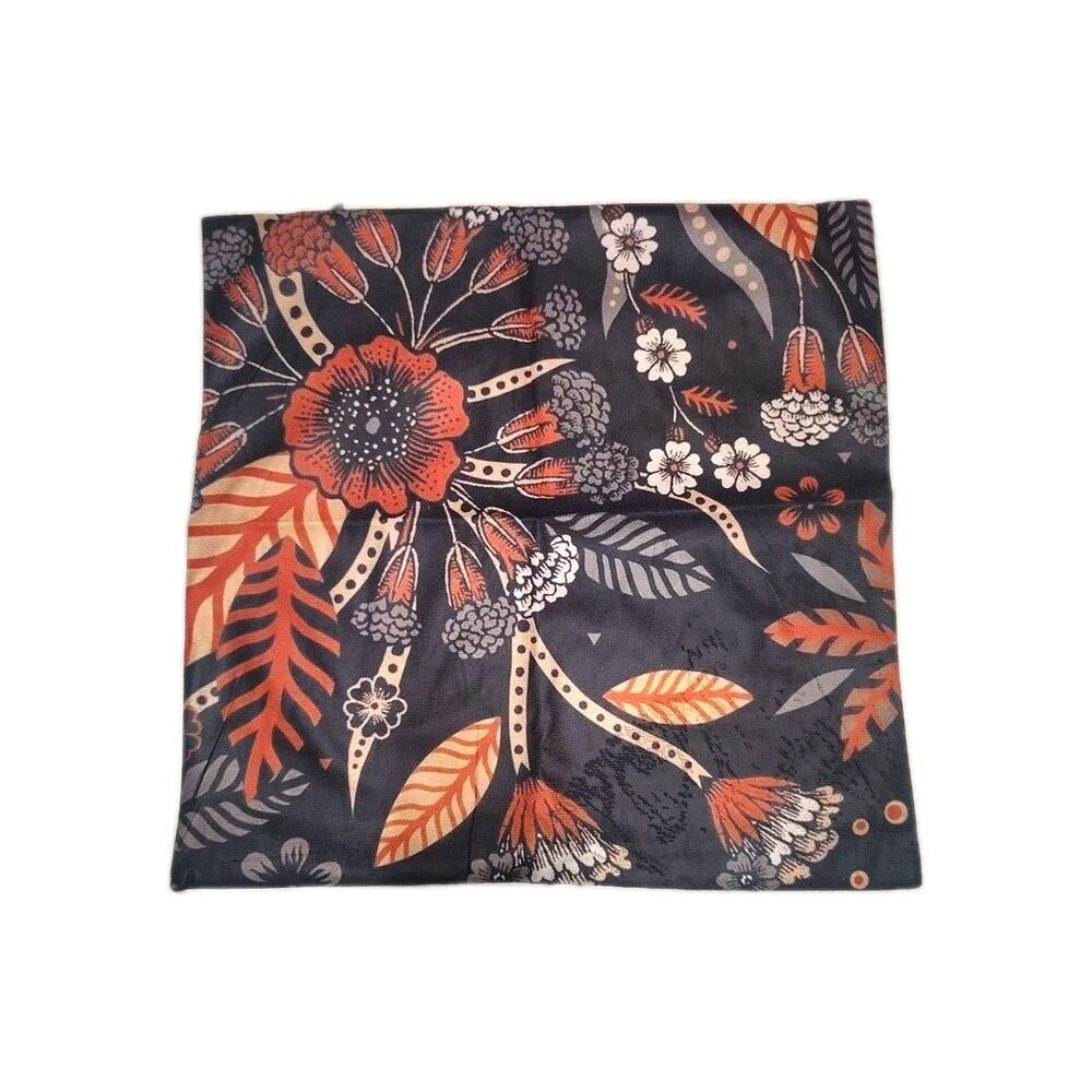 VRW Vintage Black Botanical Throw Pillow Cover Home Decor  18x18”